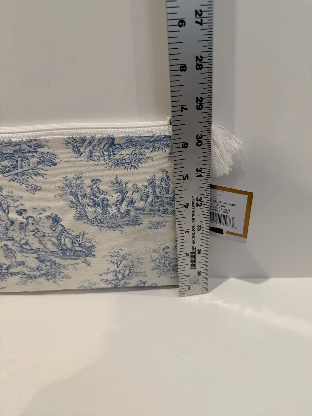 The Royal Standard Blue Toile Cosmetic Pouch